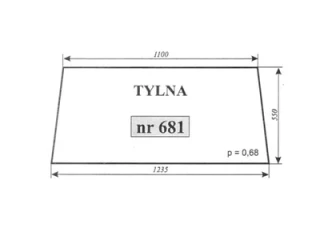 Szyba nr 681 tylna C-360
