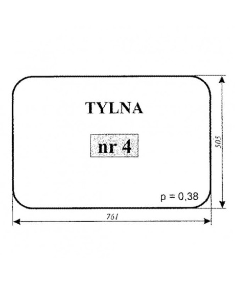 Szyba nr 4 tylna kab kunów
