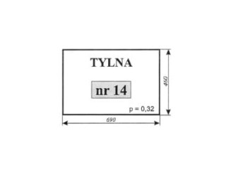 Szyba nr 14 tylna podnoszona Zetor 7011