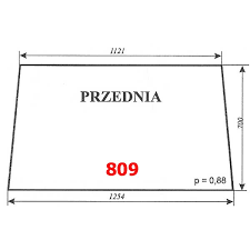 Szyba nr 809 przednia koźmin