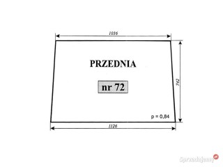 Szyba nr 72 mf przednia