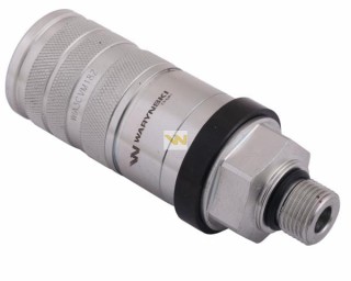 Szybkozłącze hydrauliczne gniazdo euro M18x1.5 gwint zewnętrzny zrywalne seria WIA3CV (3CFPV) 68 l/min PUSH-PULL Waryński