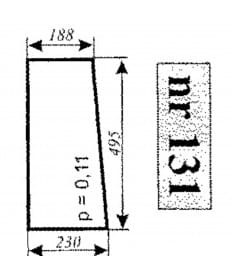 Szyba nr 131 C-360 przód C-360 kabina czeska