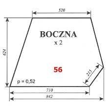 Szyba nr 56 boczna kabina czeska