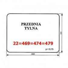 Szyba nr 22 469 PRZEDNIA/TYLNA C-360 1003/745mm