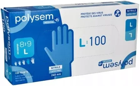 Rękawice jednorazowe polysen L-90 cm