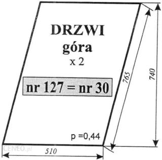 Szyba nr 30=127 sokółka C-360 drzwi
