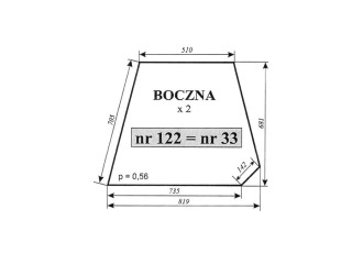 Szyba nr 33=122 sokółka C-360 boczna