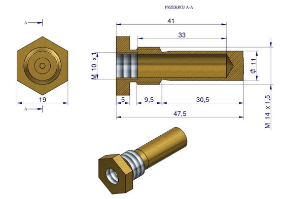 Końcówka wskaźnika temperatury C-330/360 5002477 5002478