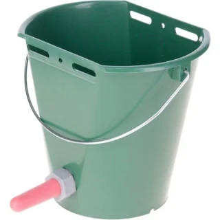 Wiadro ze smoczkiem dla cieląt zielone