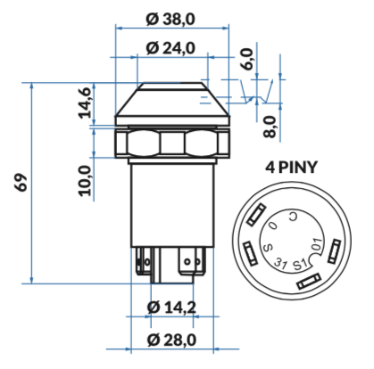 Włącznik dmuchawy Fendt X830240359000