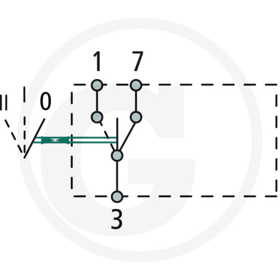 Włącznik przechylny  Z blokadą 12V 20A 50700030