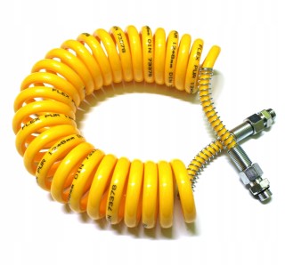 Przewód łączeniowy spiralny żółte osłony poliamid gwint zewnętrzny 16x1.5 dł 6m archimedes 50160280616ZA