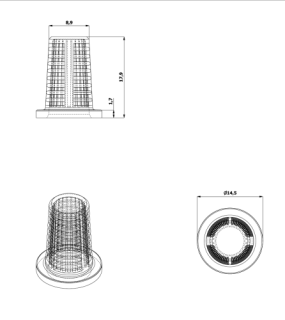 Sitko filterek rozpylacza niebieskie MESH50 mmat opryskiwacz 102/07/N