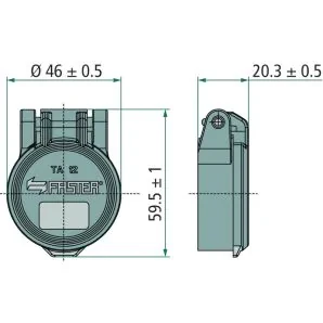 Osłona gniazda euro Faster przeciwpyłowa czerwona TA12R 86001683