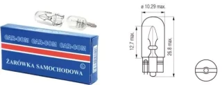 Żarówka 12V 3W całoszklona