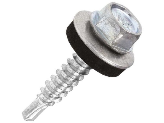 Wkręt do blach samowiercący Z łbem Z podkładką ocynk 4.2x25mm Q1786