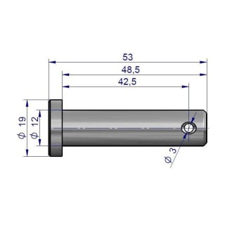 Sworzeń łańcucha bocznego C-330/360 50021240