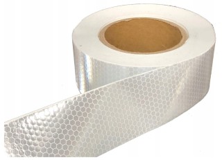 Taśma odblaskowa biała 5 cm cena za 1 M bieżący