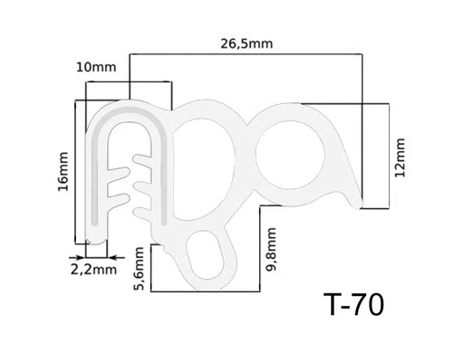 Uszczelka drzwi T70E