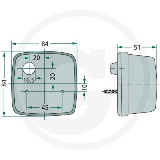Lampa pozycyjna Fendt 4550020181