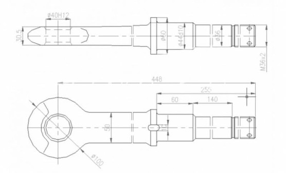 Ucho dyszla przyczepy D-47 7130100001