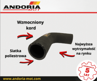 Przewód filtra powietrza C-360 3P rury ssącej zbrojony płótnem Andoria 50812010AM