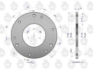 Tarcza dociskowa sprzęgła gładka stary typ C-330 Oryginał Ursus 50010021U