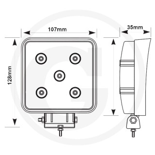 Lampa robocza led kwadr 12-24 15W 693LED2204