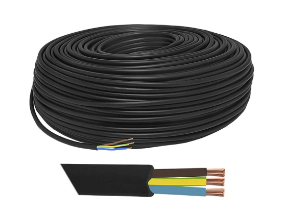 Przewód elektryczny 3x1 omy czarny 300/300V