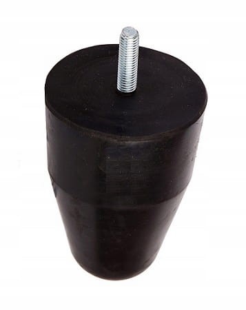 Odbój gumowy stożkowy ze śrubą M12 WYS. 140mm fi 100mm przyczepa hl