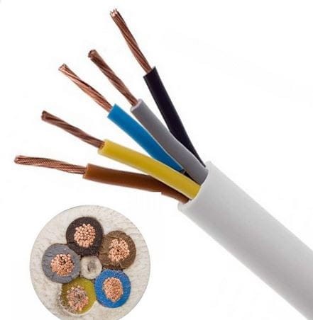 Przewód elektryczny 5x1 OWY czarny