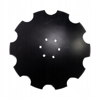 Talerz brony talerzowej zębaty fi - 560 mm, grubość - 4 mm, 4 - otwory / rozstaw 98 mm, stal węglowa 38-42 hrc; brona talerzowa; agro bull