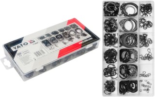 Zestaw pierścieni osadczych zewnętrznych - 18 rozmiarów, 300 elementów; YT-06880 Yato