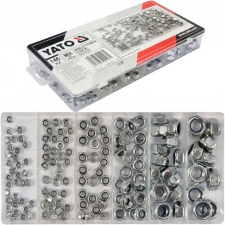 Zestaw nakrętek samohamownych - 6 rozmiarów, 146 elementów; YT-06774 Yato