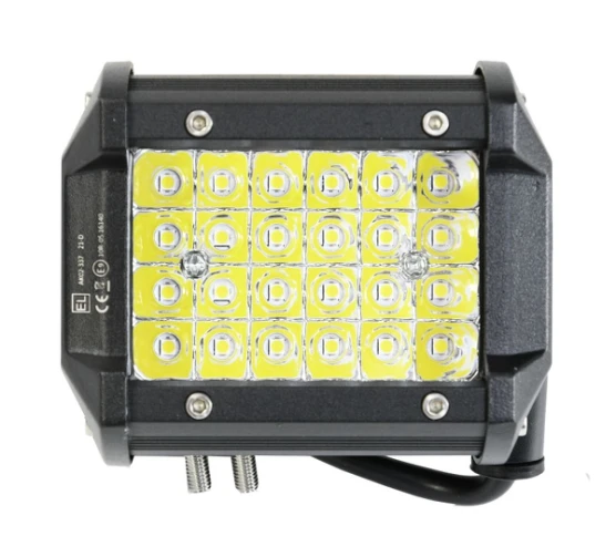 Lampa robocza diodowa prostokątna 24 - led x 3W, 72W 12V / 24V, 7200 lm, 6000K, barwa światła zimna KS8072 era lamps led