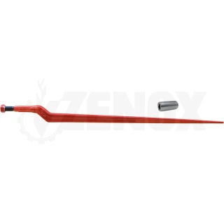 Palec ładowacza wygięty długi 880mm M22 Z nakrętką plus tuleją 67943018884FT