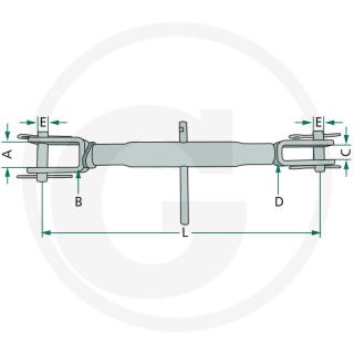 Podpora stabilizująca 450-565mm m30X3,5 71899056