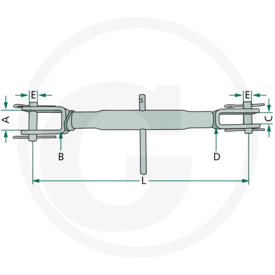 Podpora stabilizująca 450-565mm m30X3,5 71899056