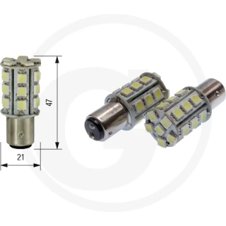 Żarówka led 12V 24xSMD 5050 led BAY15D bardzo duża moc świecenia