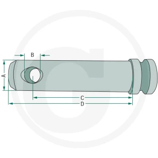 Sworzeń prosty 25x76/91 zataczany 20012805