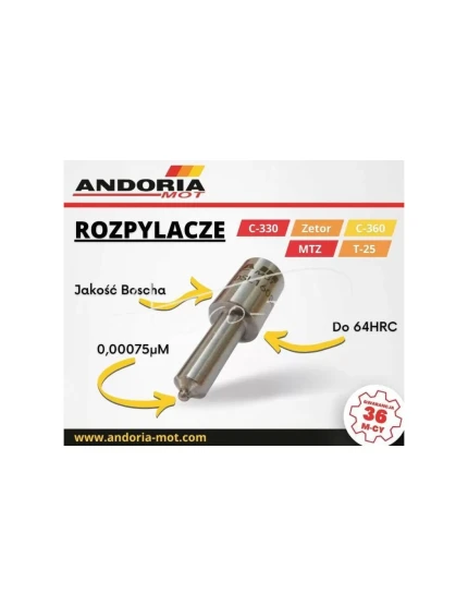 Rozpylacz wtryskiwacza Zetor Proxima Forterra DSL150S428-4104 Andoria 933628