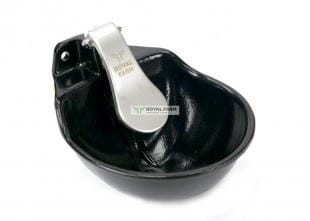 Poidło miskowe żeliwne z językiem ze stali nierdzewnej czarne 2.5l royal farm