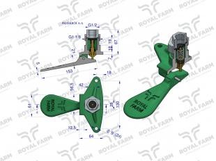 Korpus kompletny poidła z językiem RF-20908101 RF-20908106 royal farm