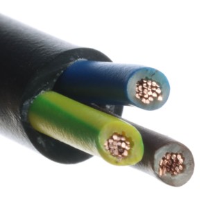Przewód elektryczny 3x1,5 omy czarny 300/300V