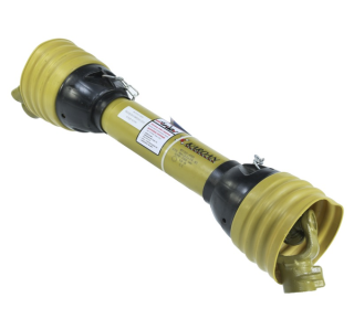 Wał przegubowo teleskopowy 575Nm cytryna, 510-728mm, krzyżak 27x75, sprzęgło na kołek X Kardan