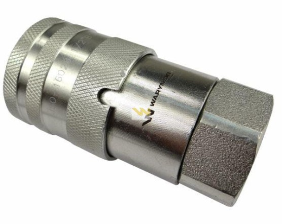 Szybkozłącze hydrauliczne gniazdo suchoodcinające G1/2"BSP gwint wewnętrzny ISO16028 Waryński WIFR12MW