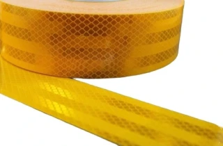 Taśma odblaskowa żółta 5cm cena za 1 metr