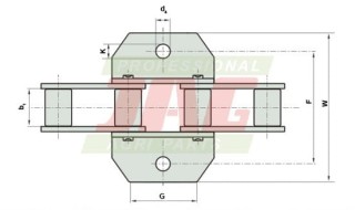 Łańcuch podajnika pochyłego Claas 676597 10,5 rollon solid 102rolek+ spinka 3,92m