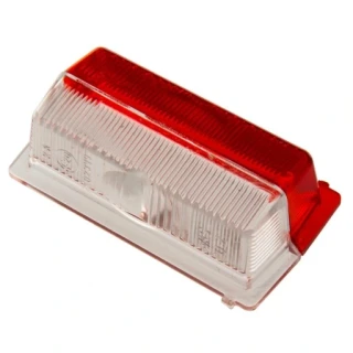 Klosz lampy obrysowej BIAŁO-CZERWONY PO-2/K/CZ/B